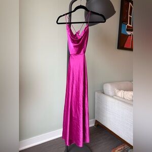 Runaway The Label Satin Cowl Neck Dress